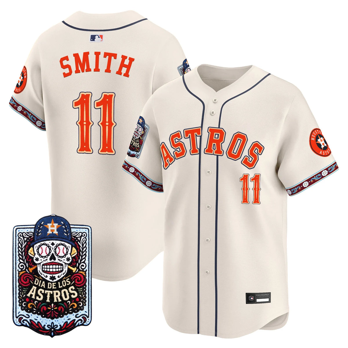 Men's Houston Astros Día de los Muertos Vapor Premier Limited Jersey - Stitched