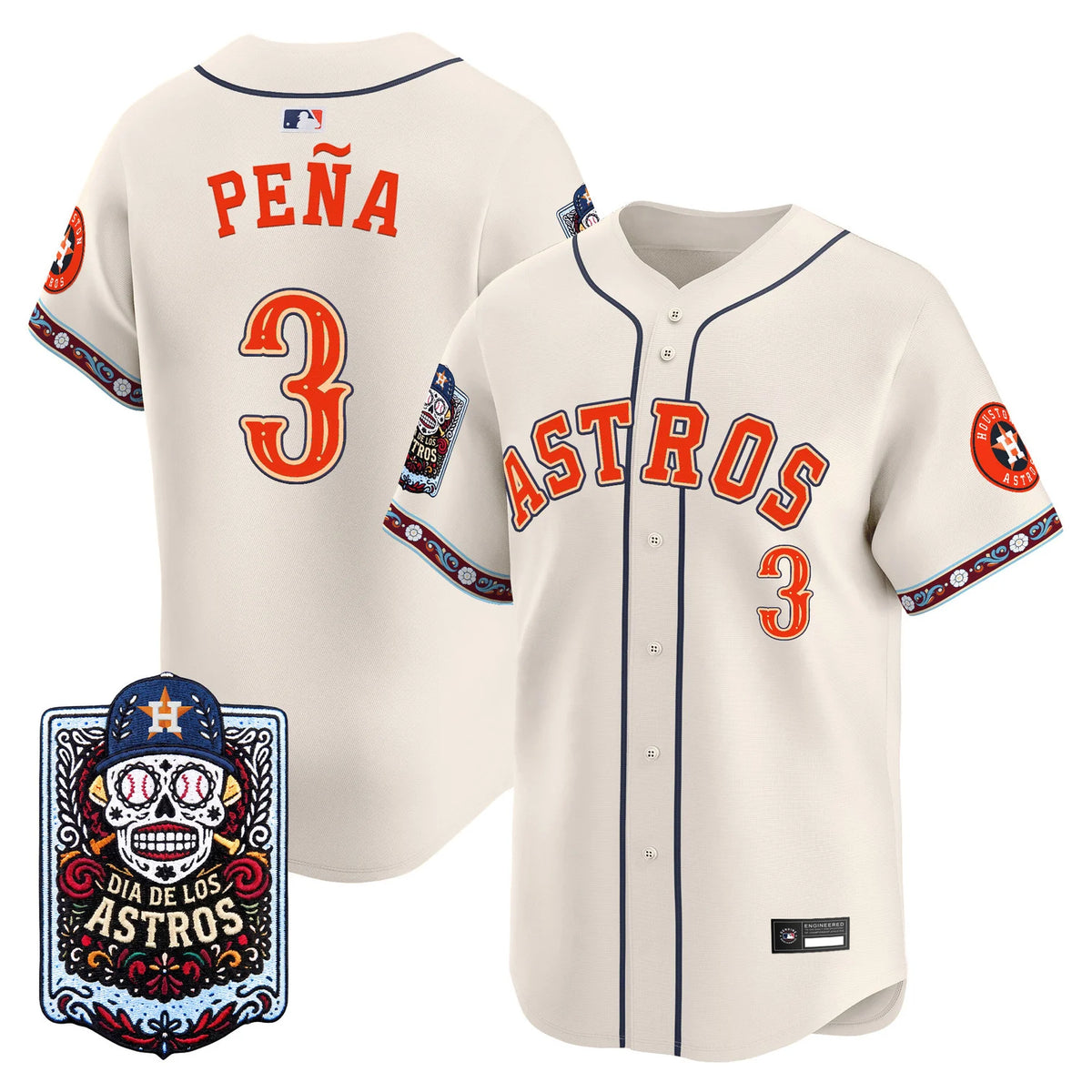 Men's Houston Astros Día de los Muertos Vapor Premier Limited Jersey - Stitched