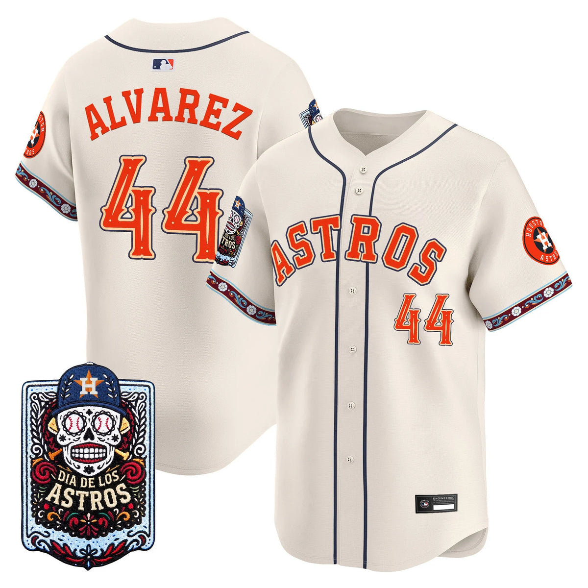 Men's Houston Astros Día de los Muertos Vapor Premier Limited Jersey - Stitched