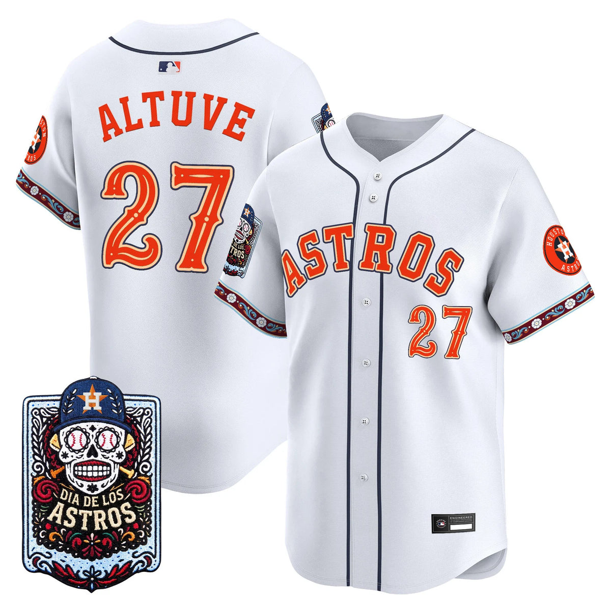 Men's Houston Astros Día de los Muertos Vapor Premier Limited Jersey - Stitched