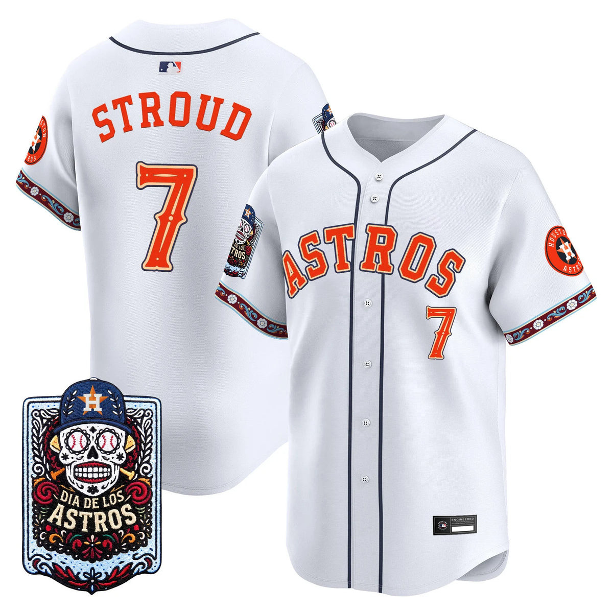 Men's Houston Astros Día de los Muertos Vapor Premier Limited Jersey - Stitched