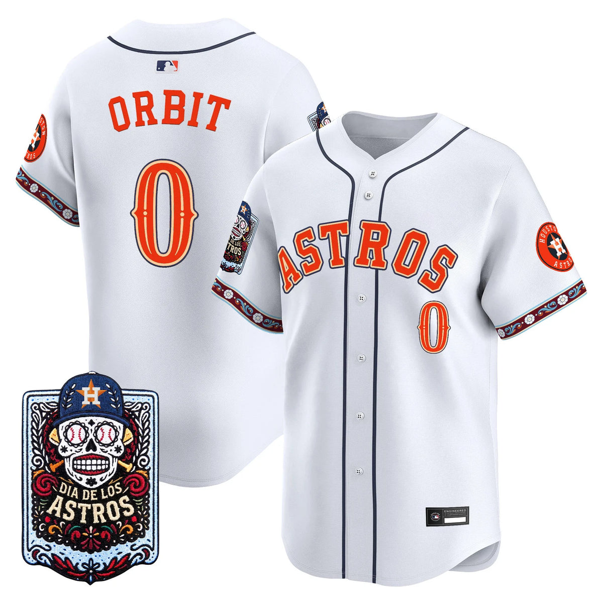 Men's Houston Astros Día de los Muertos Vapor Premier Limited Jersey - Stitched