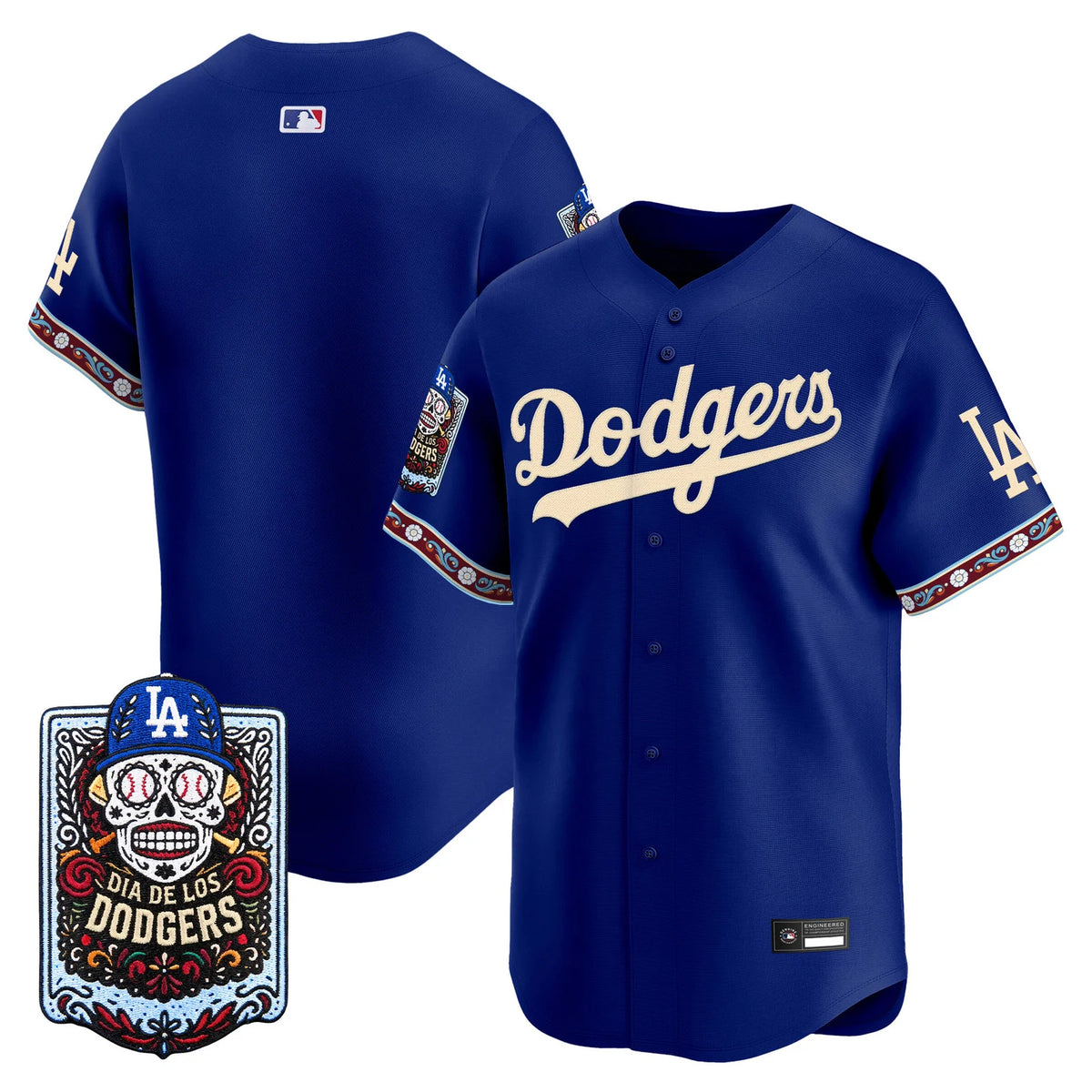 Los Angeles Dodgers Día de los Muertos Vapor Premier Limited Jersey - Royal