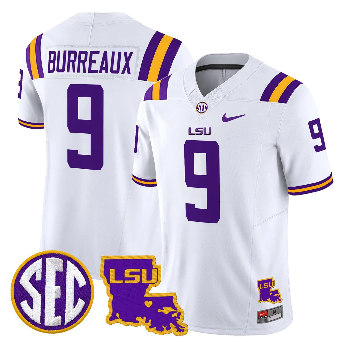 Men's LSU Tigers 2026 Louisiana Patch Vapor Limited Jersey - All Stitched