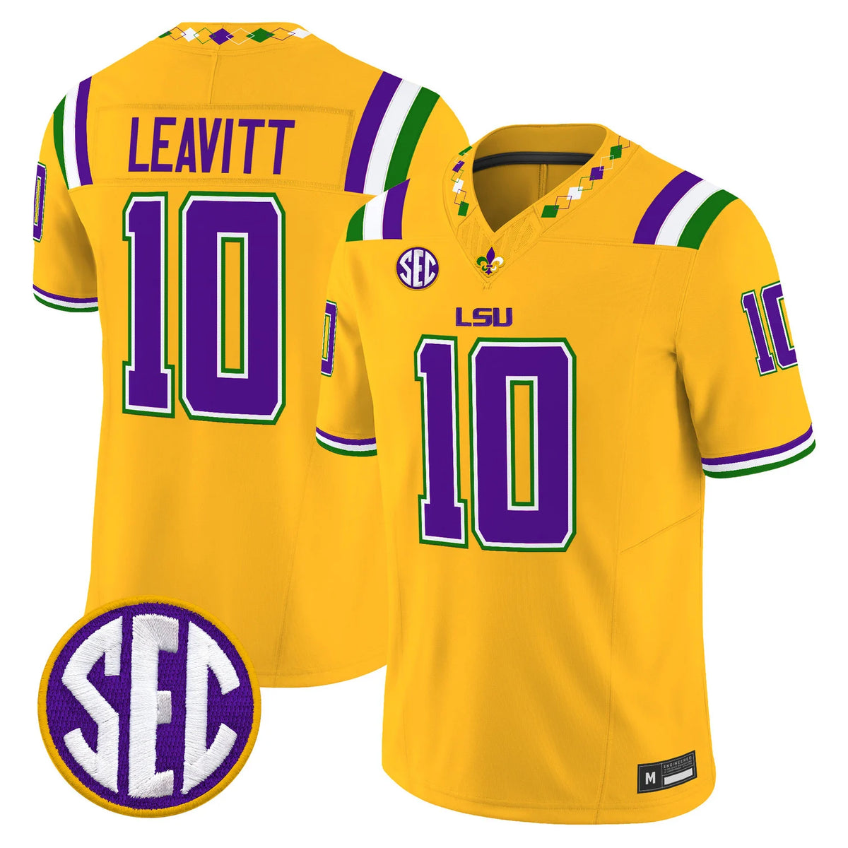 Men's LSU Tigers 2026 Mardi Gras Edition Jersey in gold