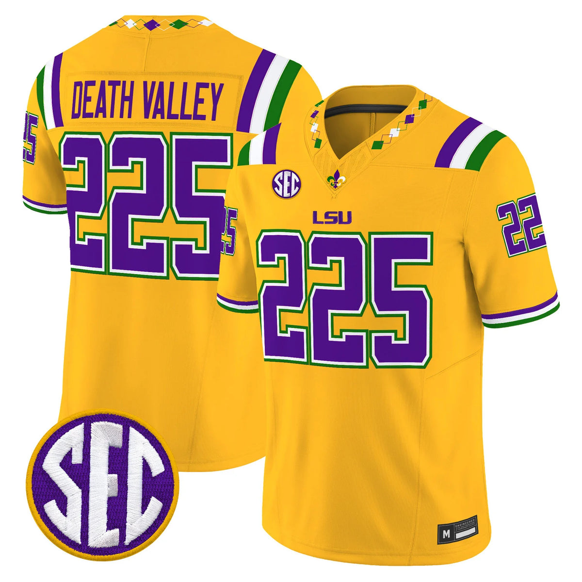 LSU Tigers 2026 Mardi Gras Jersey in gold