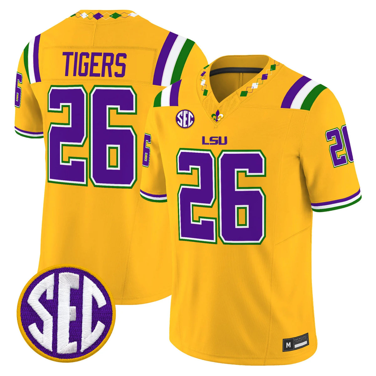 Men's LSU Tigers 2026 "Mardi Gras Edition" Vapor Limited Jersey - All Stitched