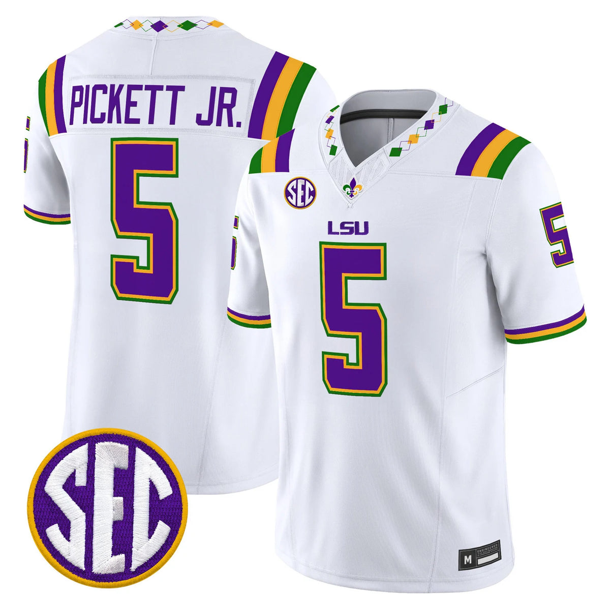 Men's LSU Tigers 2026 Mardi Gras Edition Jersey in white