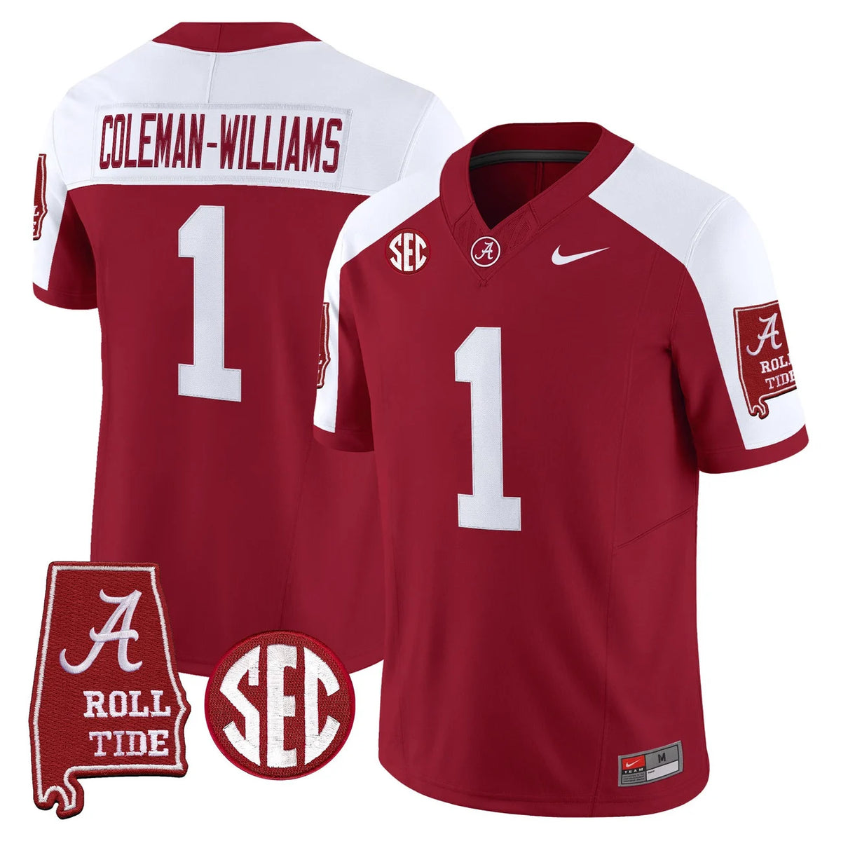 Men's Alabama Crimson Tide 2026 Vapor Limited Jersey - Alabama Map - All Stitched