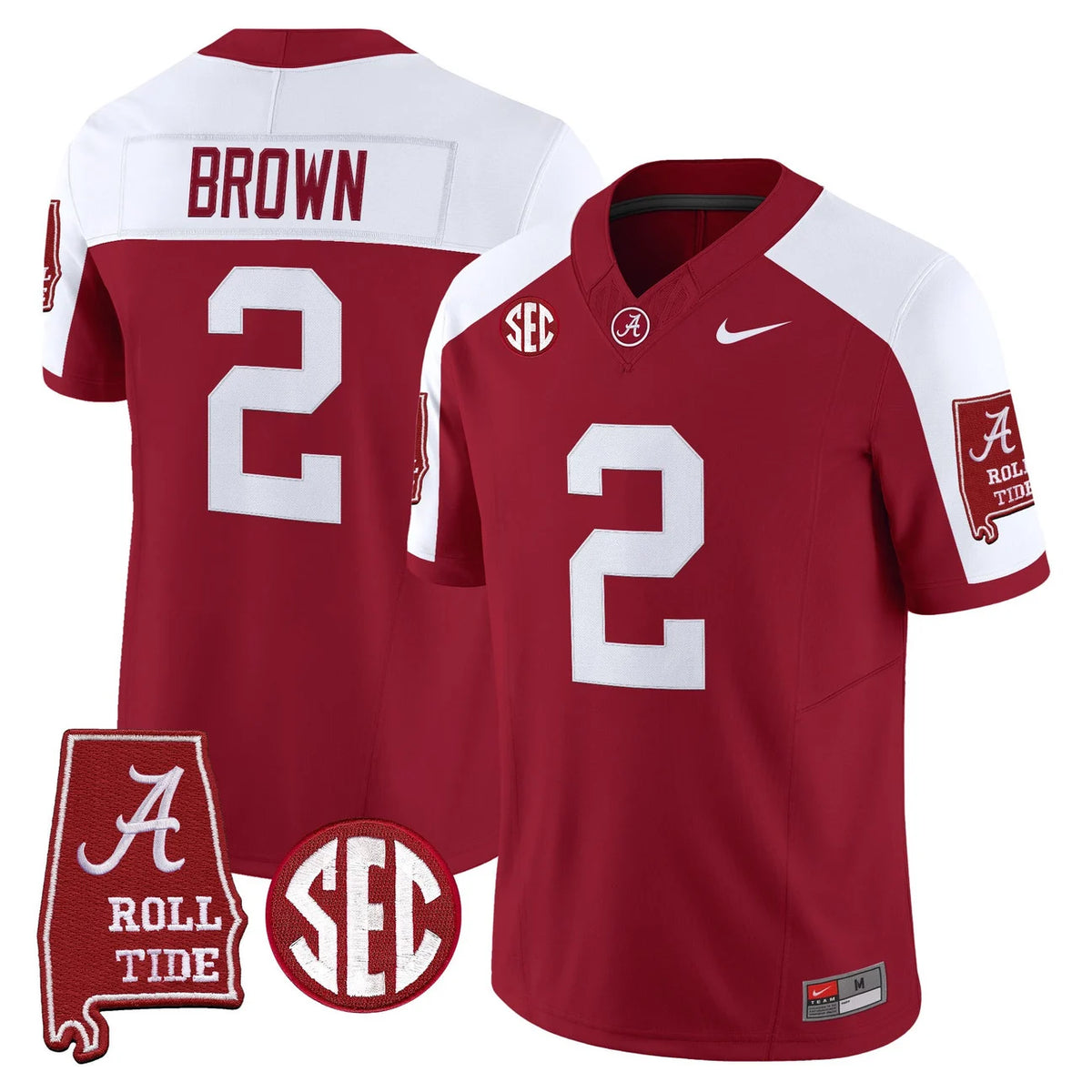 Men's Alabama Crimson Tide 2026 Vapor Limited Jersey - Alabama Map - All Stitched