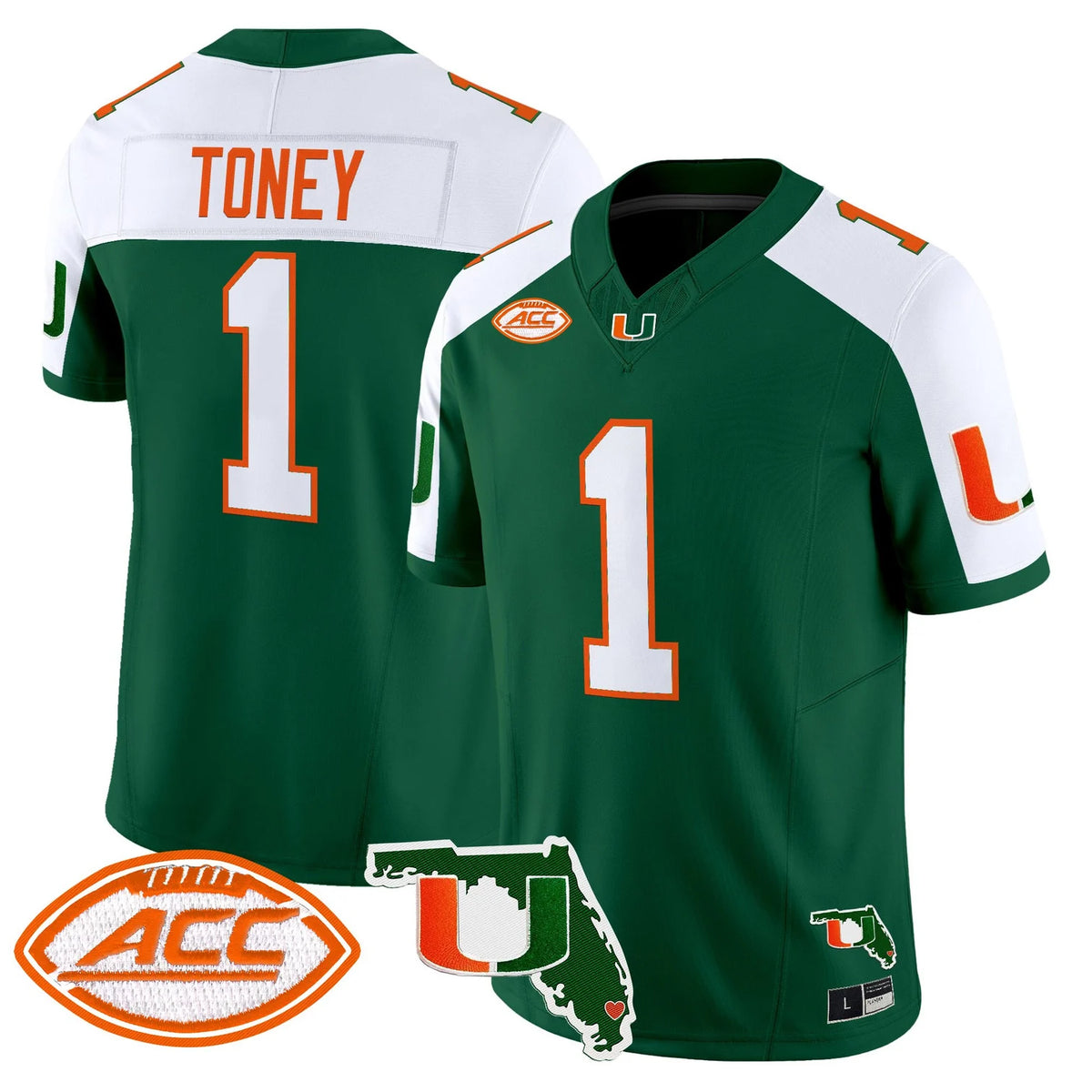 Men's Miami Hurricanes 2026 Florida Patch Vapor Limited Jersey - All Stitched