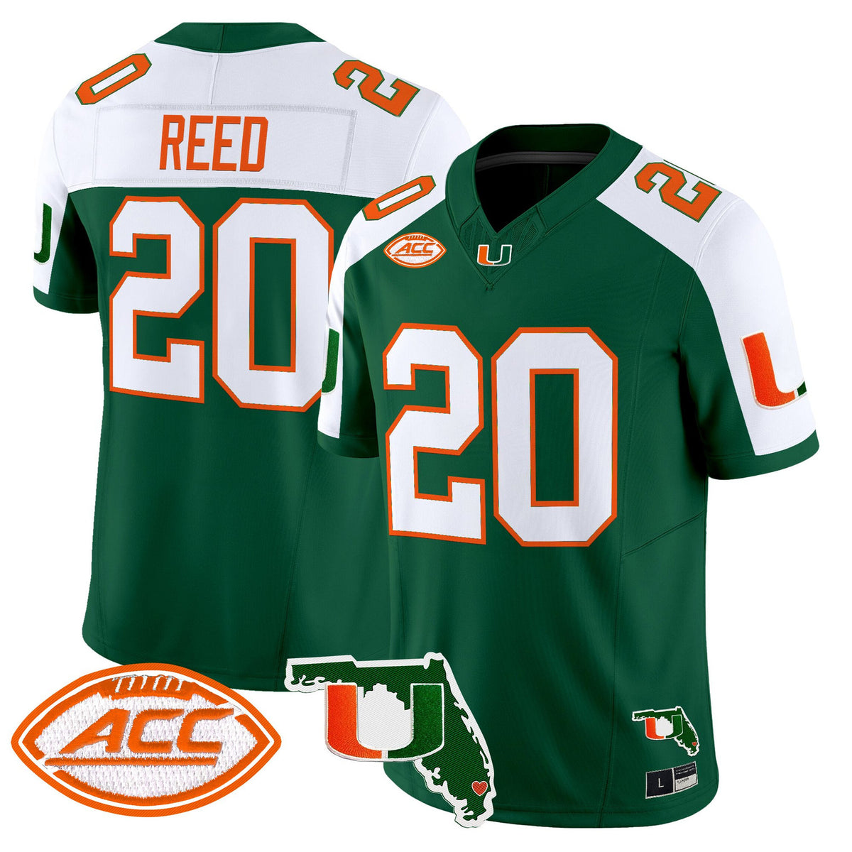 Men's Miami Hurricanes 2026 Florida Patch Vapor Limited Jersey - All Stitched