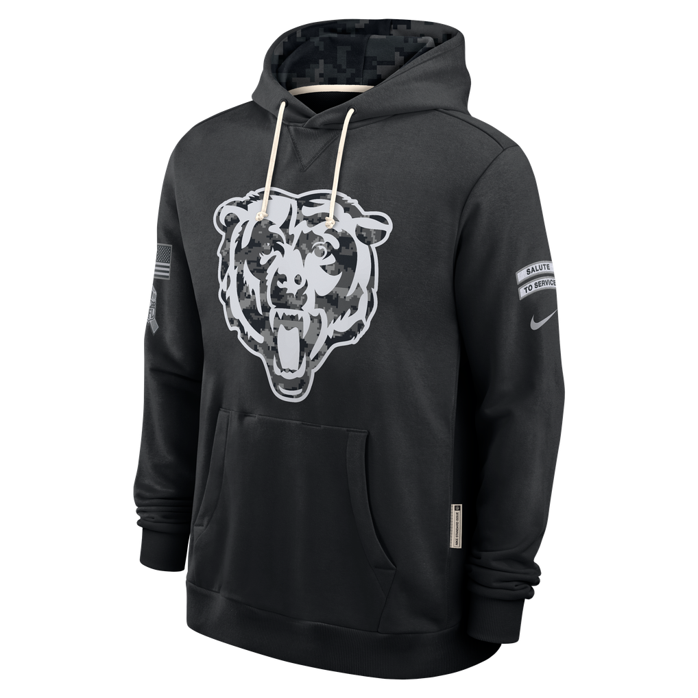 Men's Chicago Bears Black 2026 Salute to Service Sideline Dri-FIT Pullover Hoodie - image 3