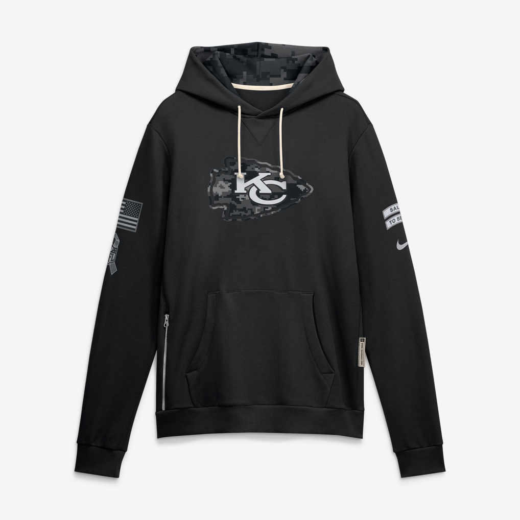 Men's Kansas City Chiefs Black 2026 Salute to Service Sideline Dri-FIT Pullover Hoodie - image 1