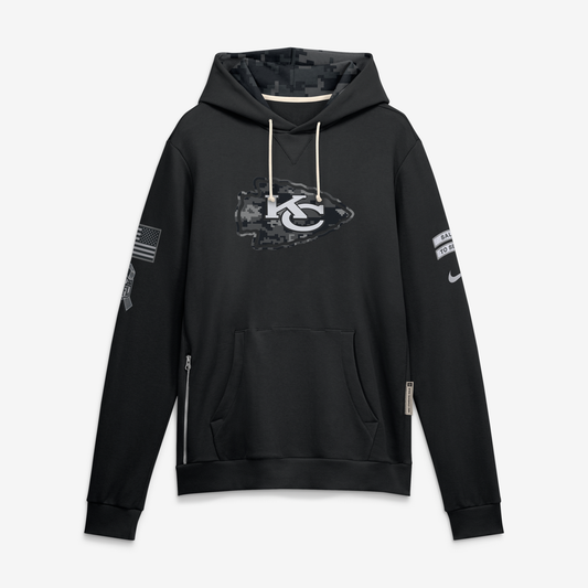Men's Kansas City Chiefs Black 2026 Salute to Service Sideline Dri-FIT Pullover Hoodie - image 1