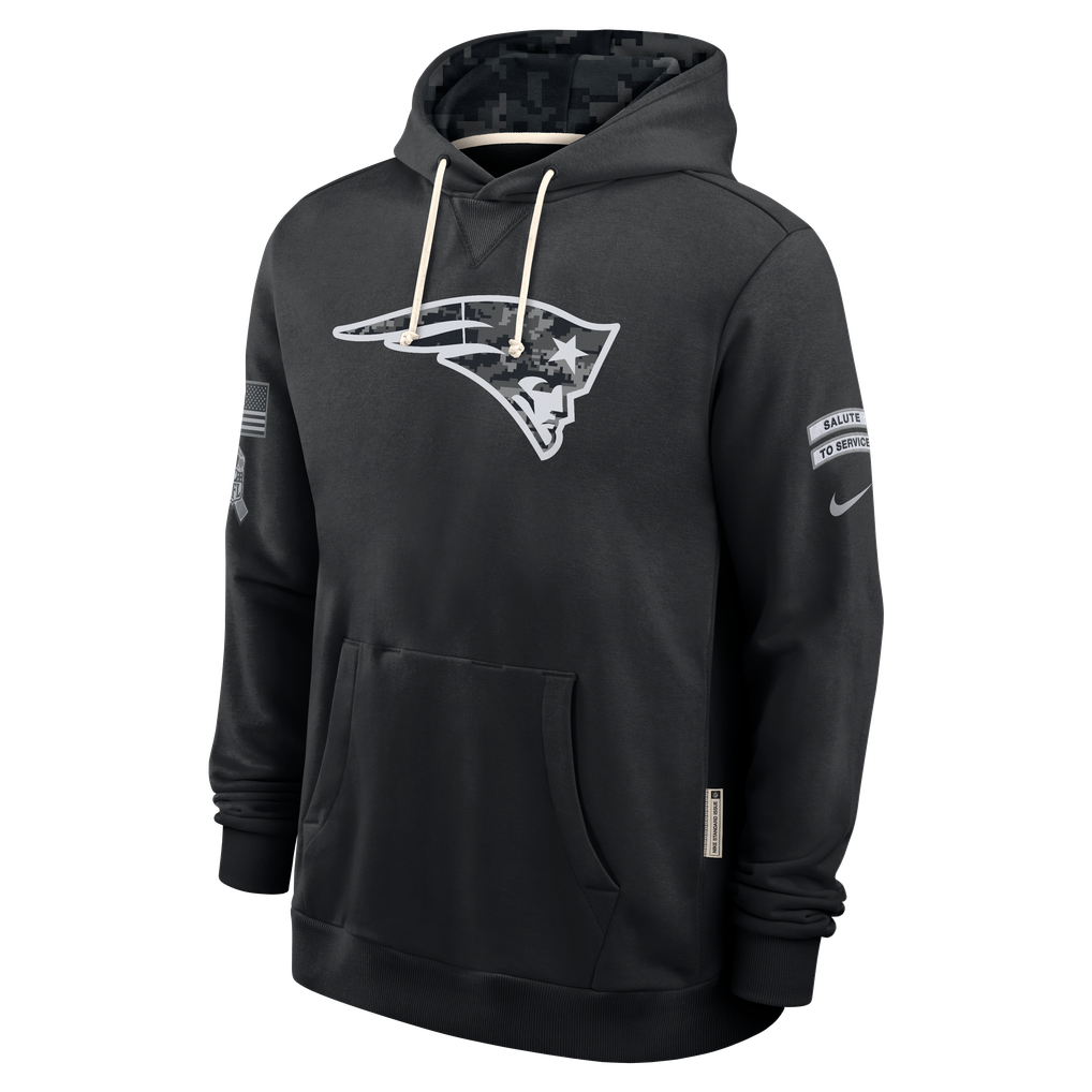 Men's New England Patriots Black 2026 Salute to Service Sideline Dri-FIT Pullover Hoodie - image 3