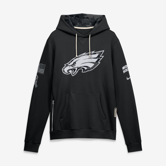 Men's Philadelphia Eagles Black 2026 Salute to Service Sideline Dri-FIT Pullover Hoodie - image 1