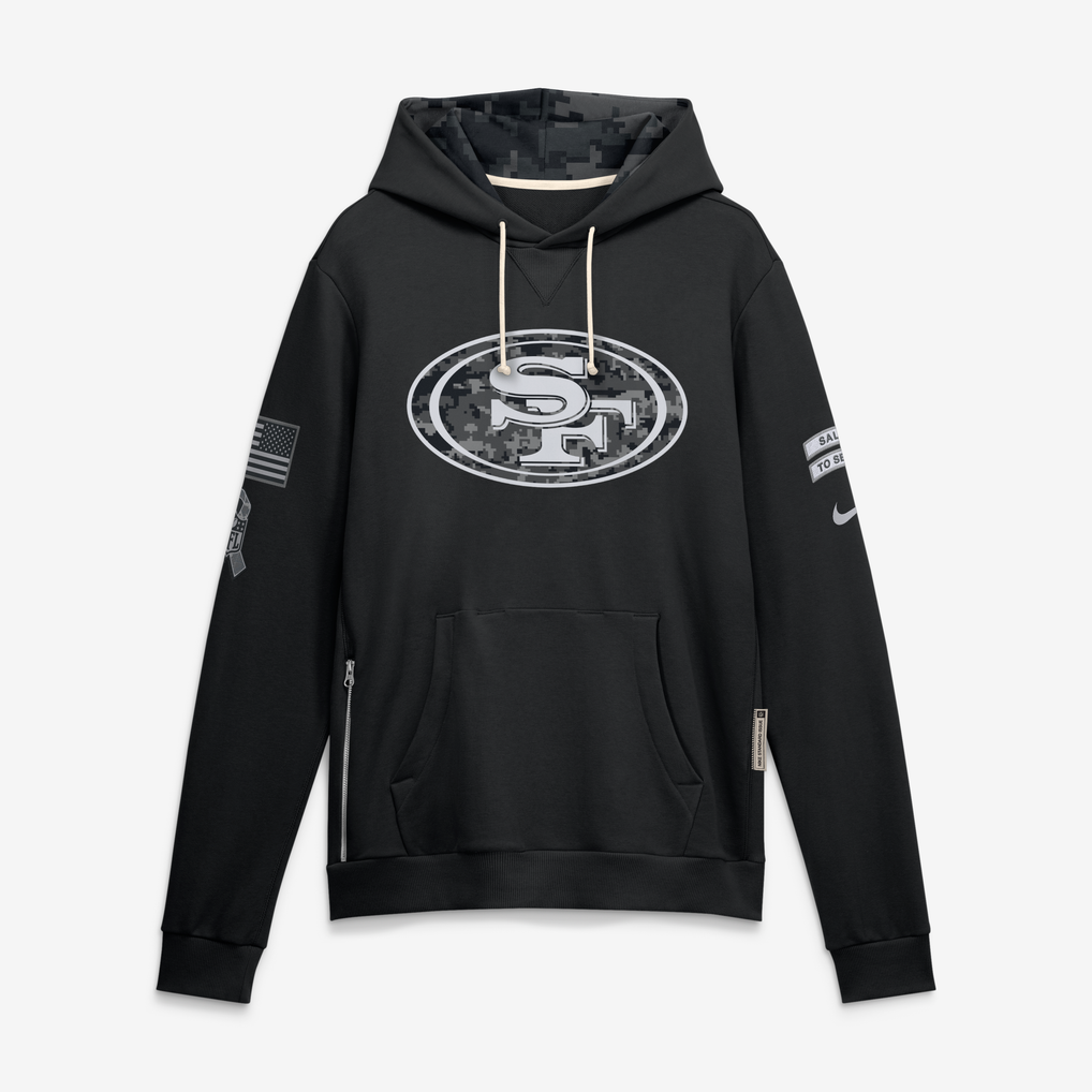 Men's San Francisco 49ers Black 2026 Salute to Service Sideline Dri-FIT Pullover Hoodie - image 1