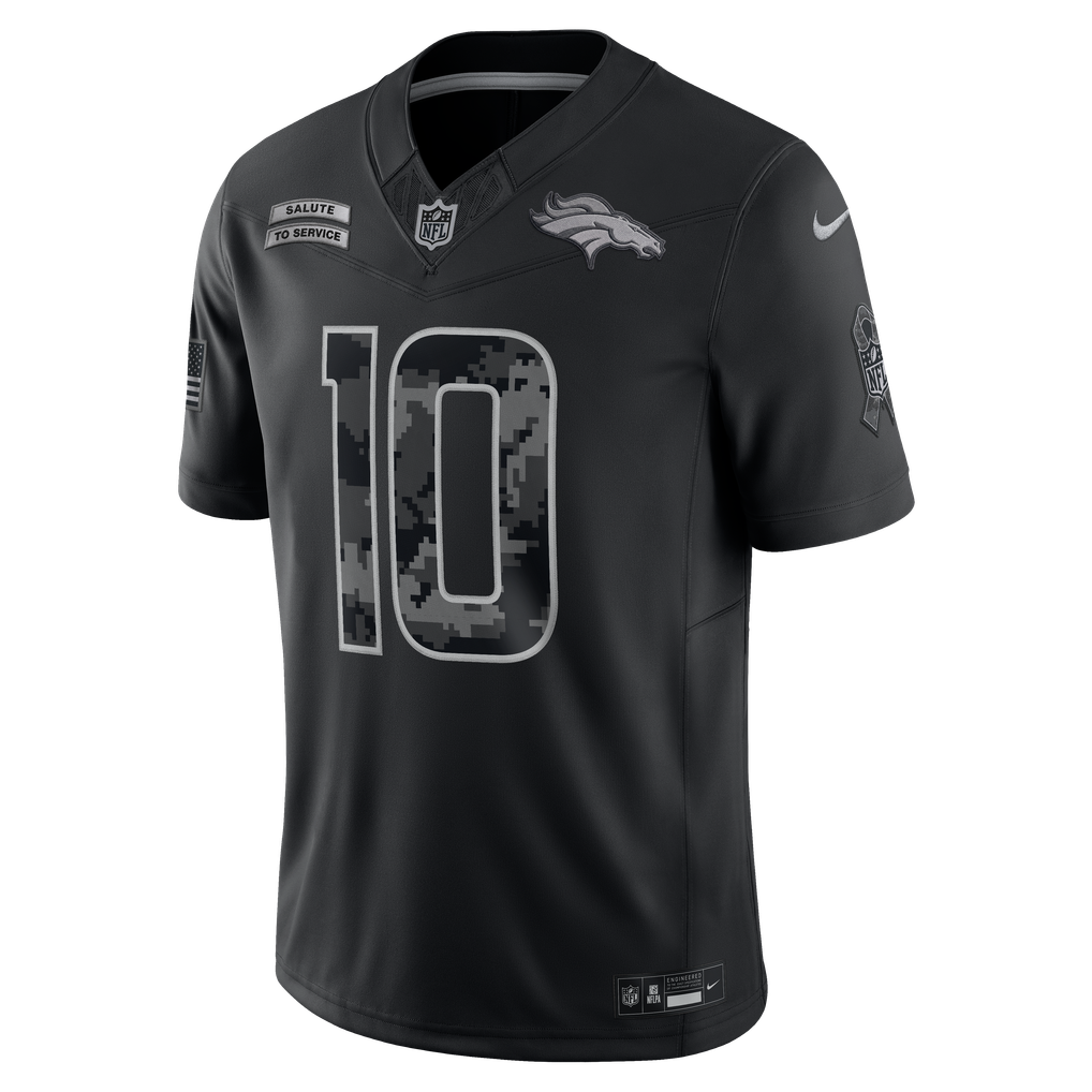 Men's Denver Broncos Bo Nix Black 2026 Salute to Service Stitched Limited Jersey - image 2