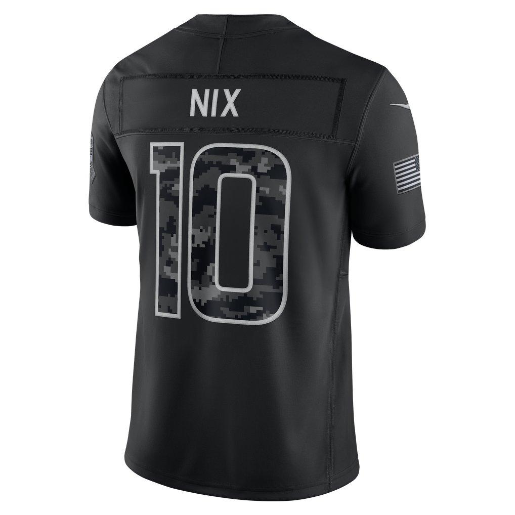 Men's Denver Broncos Bo Nix Black 2026 Salute to Service Stitched Limited Jersey - image 3