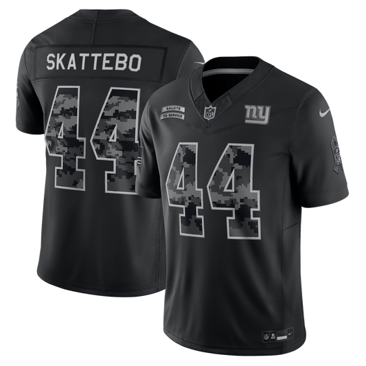 Men's New York Giants Cam Skattebo Black 2026 Salute to Service Stitched Limited Jersey - image 1