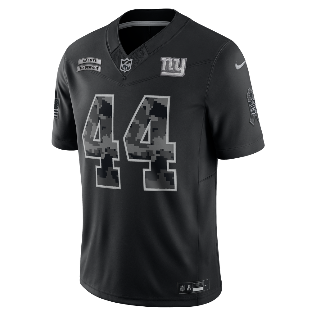 Men's New York Giants Cam Skattebo Black 2026 Salute to Service Stitched Limited Jersey - image 2