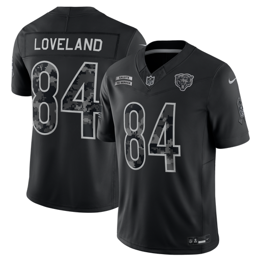 Men's Chicago Bears Colston Loveland Black 2026 Salute to Service Stitched Limited Jersey - image 1