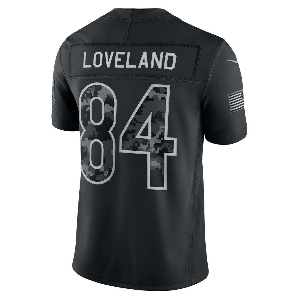 Men's Chicago Bears Colston Loveland Black 2026 Salute to Service Stitched Limited Jersey - image 3