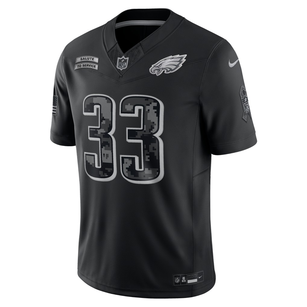 Men's Philadelphia Eagles Cooper DeJean Black 2026 Salute to Service Stitched Limited Jersey - image 2