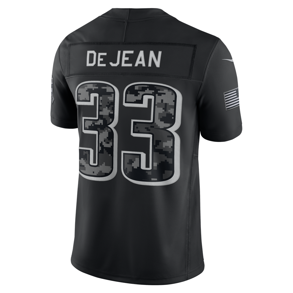 Men's Philadelphia Eagles Cooper DeJean Black 2026 Salute to Service Stitched Limited Jersey - image 3
