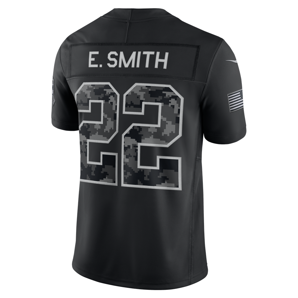 Men's Dallas Cowboys Emmitt Smith Black 2026 Salute to Service Retired Player Stitched Limited Jersey - image 3