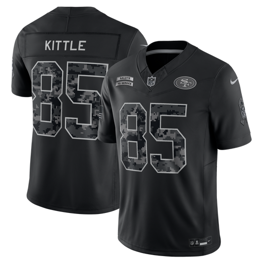 Men's San Francisco 49ers George Kittle Black 2026 Salute to Service Stitched Limited Jersey - image 1