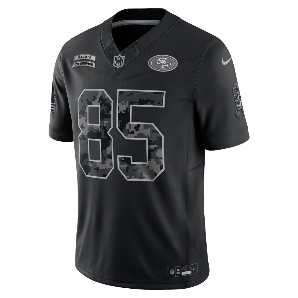 Men's San Francisco 49ers George Kittle Black 2026 Salute to Service Stitched Limited Jersey - image 2