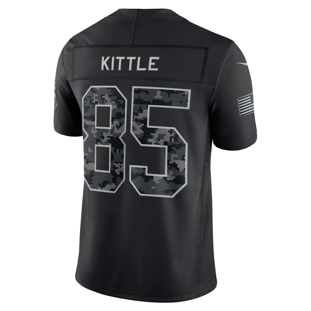 Men's San Francisco 49ers George Kittle Black 2026 Salute to Service Stitched Limited Jersey - image 3