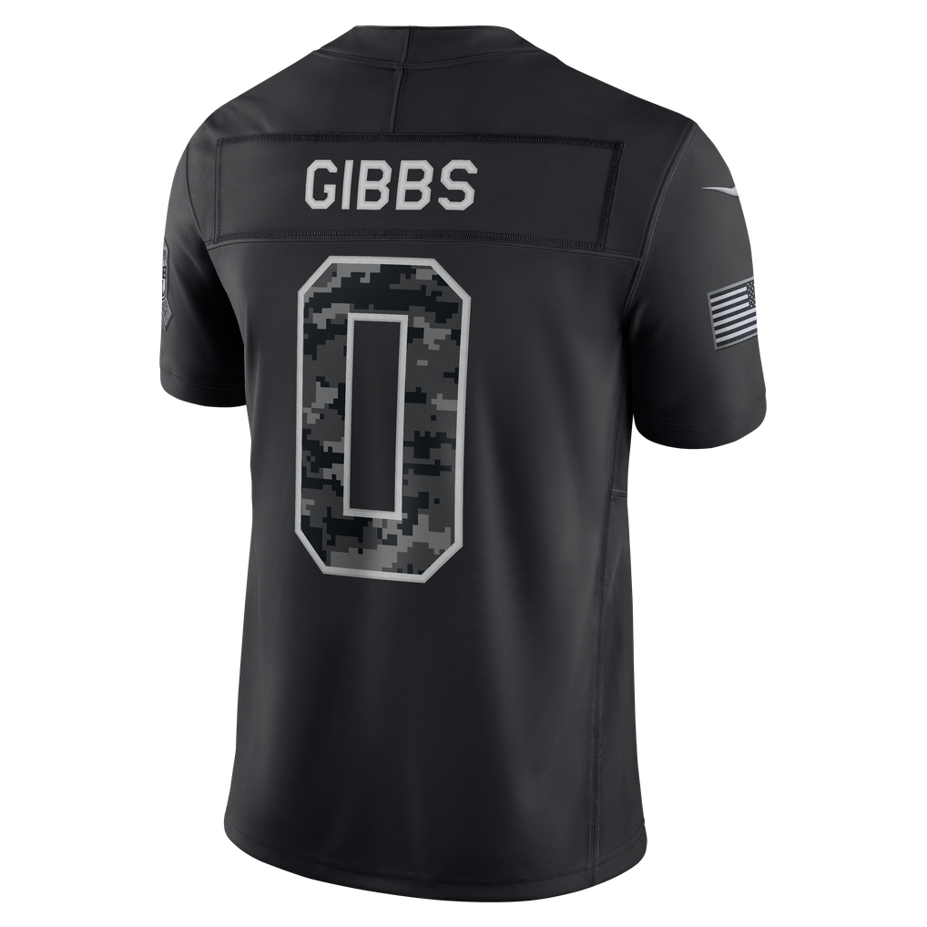 Men's Detroit Lions Jahmyr Gibbs Black 2026 Salute to Service Stitched Limited Jersey - image 3