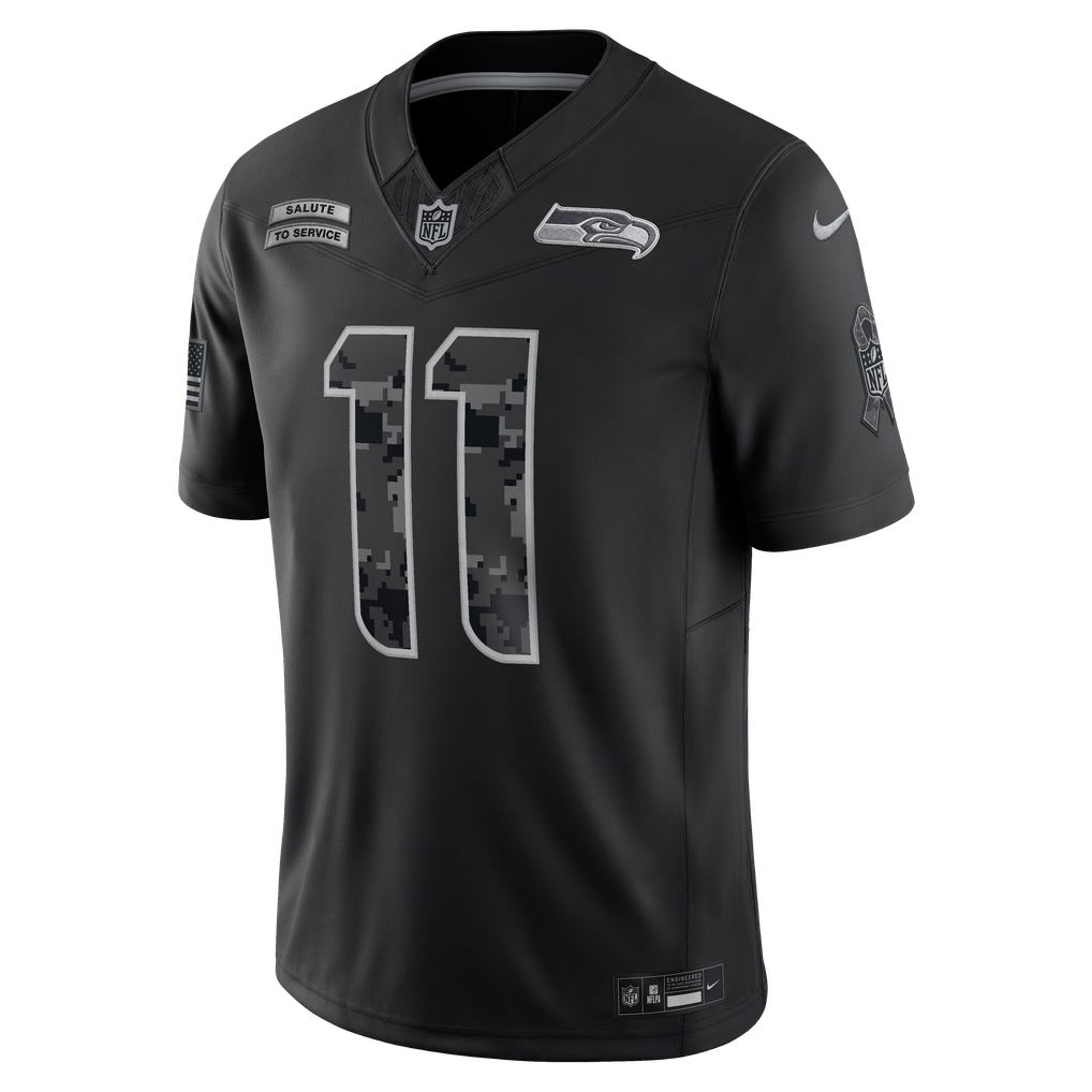 Men's Seattle Seahawks Jaxon Smith-Njigba Black 2026 Salute to Service Stitched Limited Jersey - image 2