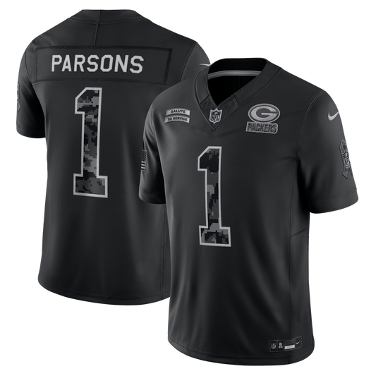 Men's Green Bay Packers Micah Parsons Black 2026 Salute to Service Stitched Limited Jersey - image 1