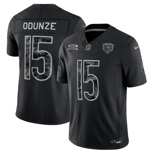 Men's Chicago Bears Rome Odunze Black 2026 Salute to Service Stitched Limited Jersey - image 1