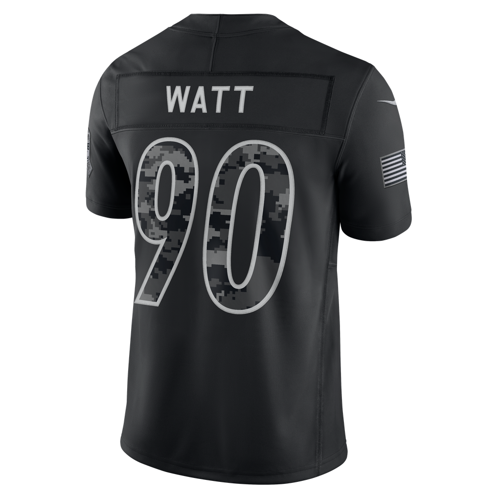 Men's Pittsburgh Steelers T.J. Watt Black 2026 Salute to Service Stitched Limited Jersey - image 3