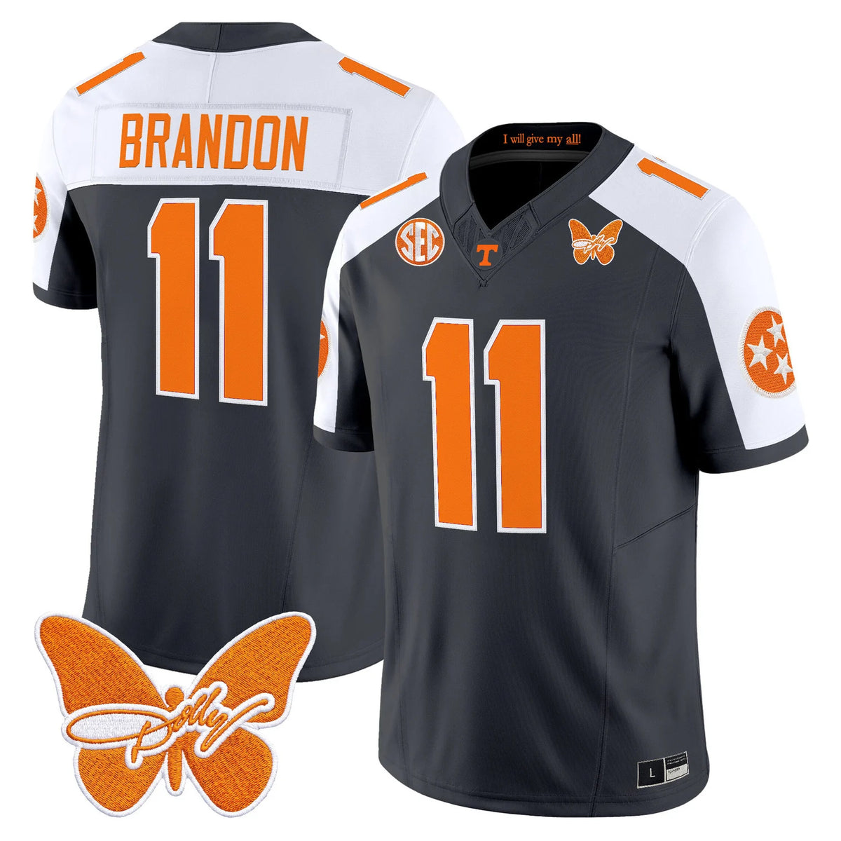 Men's Tennessee Volunteers Dolly Parton Patch Vapor Limited Jersey - All Stitched