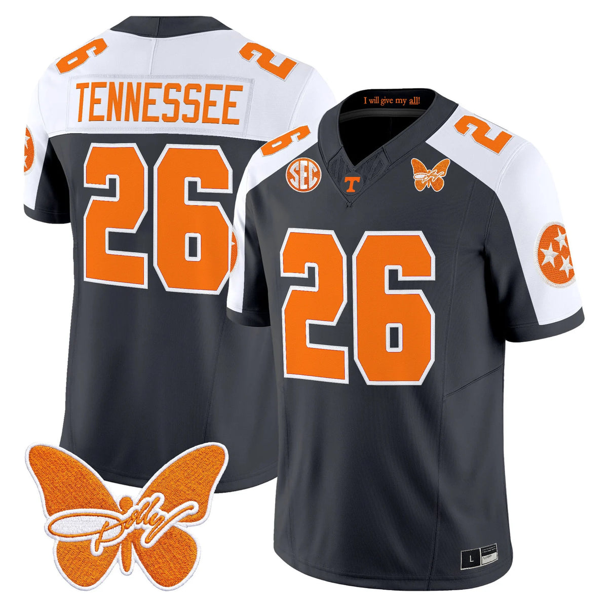 Men's Tennessee Volunteers Dolly Parton Patch Vapor Limited Jersey - All Stitched