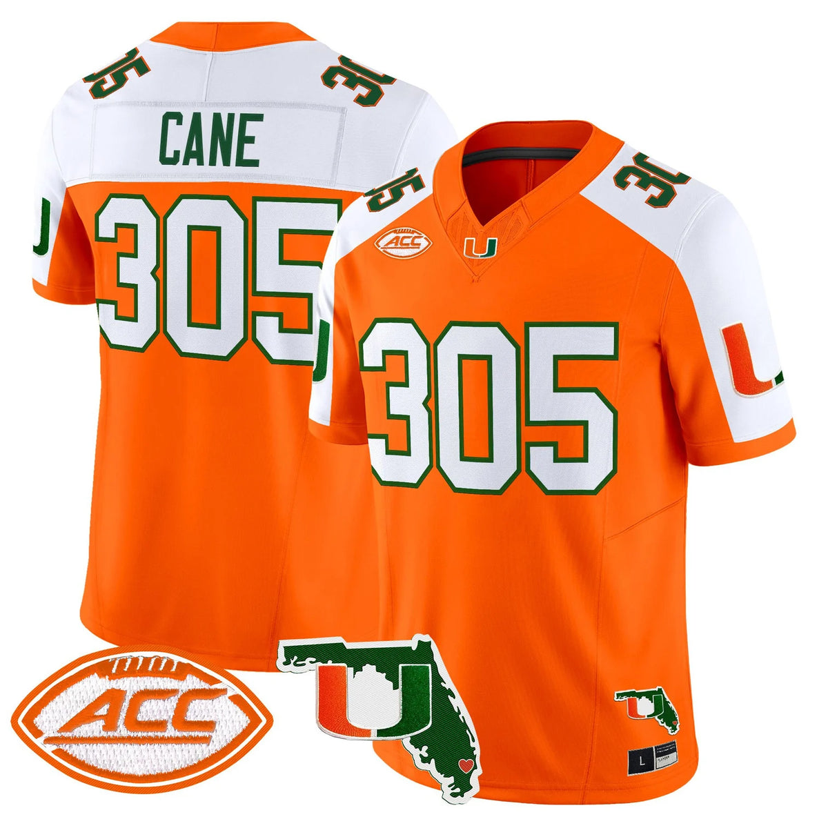 Men's Miami Hurricanes 2026 Florida Patch Vapor Limited Jersey - All Stitched