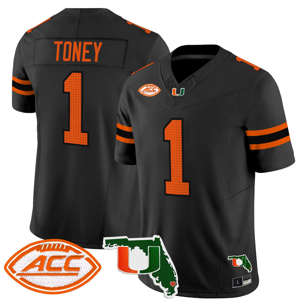 Men's Miami Hurricanes 2026 Florida Patch Vapor Limited Jersey - All Stitched