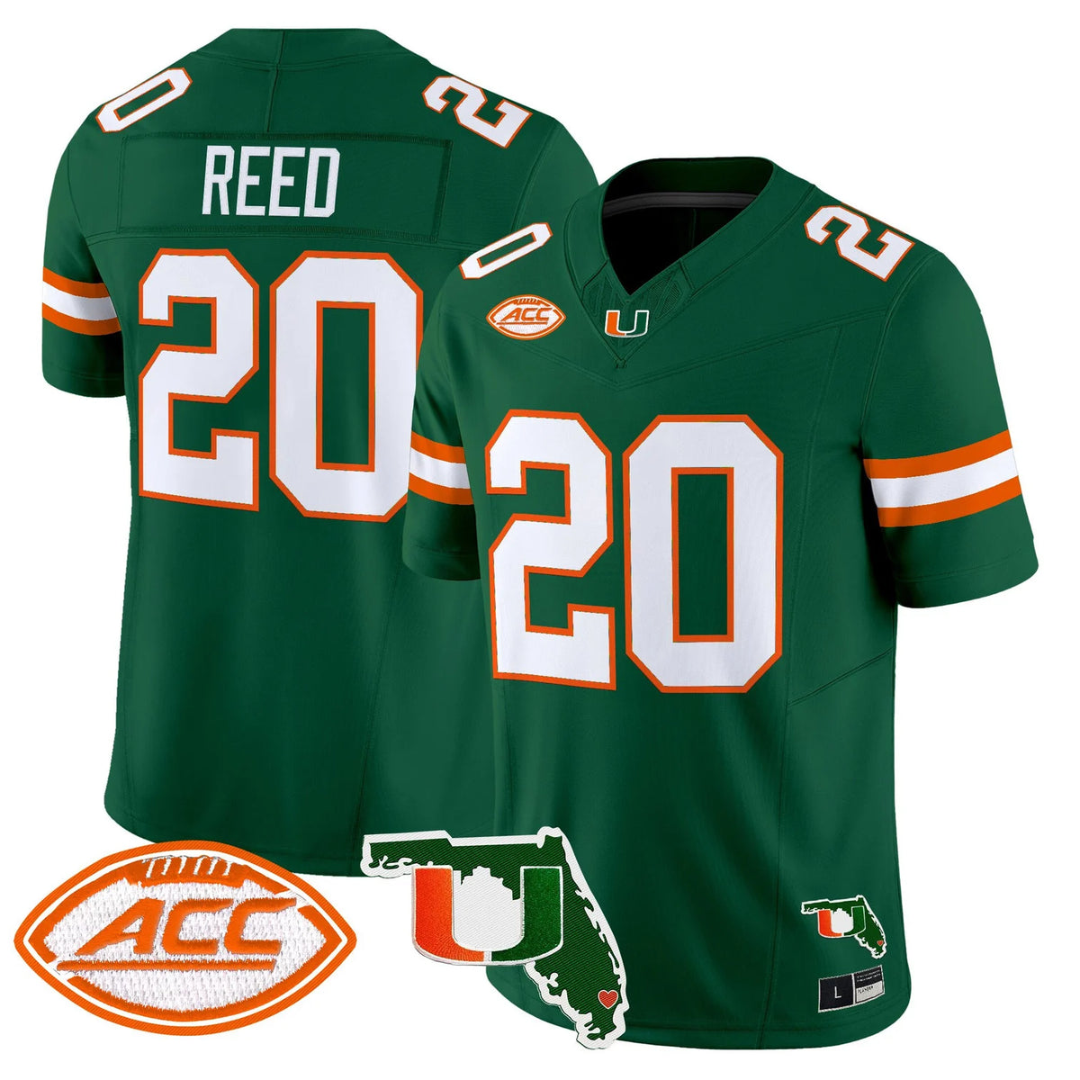 Men's Miami Hurricanes 2026 Florida Patch Vapor Limited Jersey - All Stitched