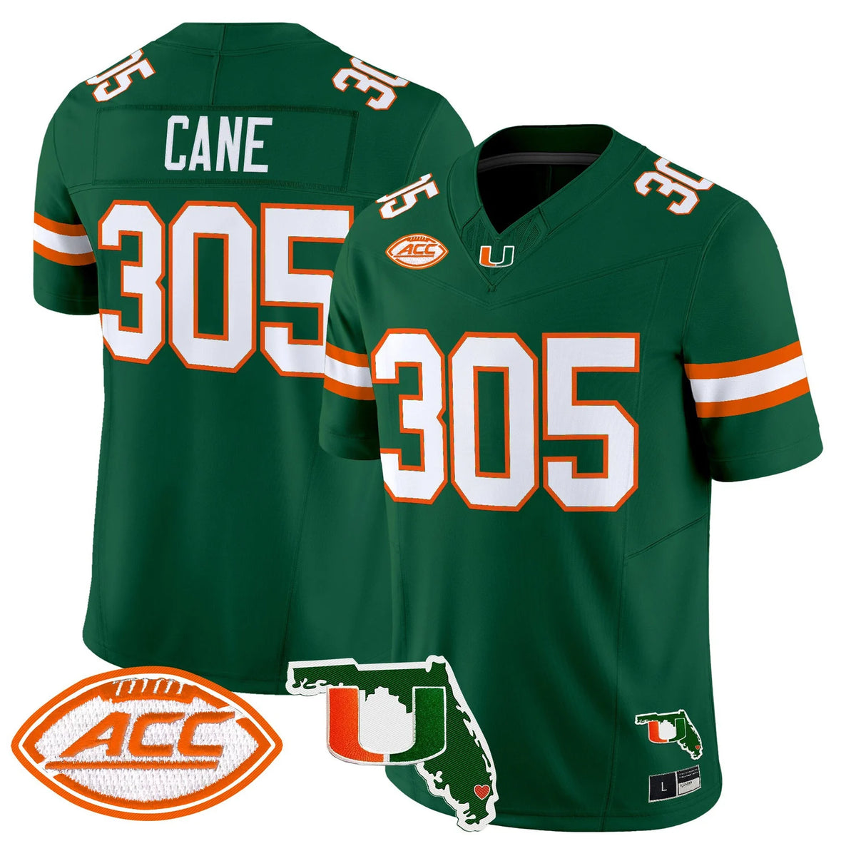 Men's Miami Hurricanes 2026 Florida Patch Vapor Limited Jersey - All Stitched