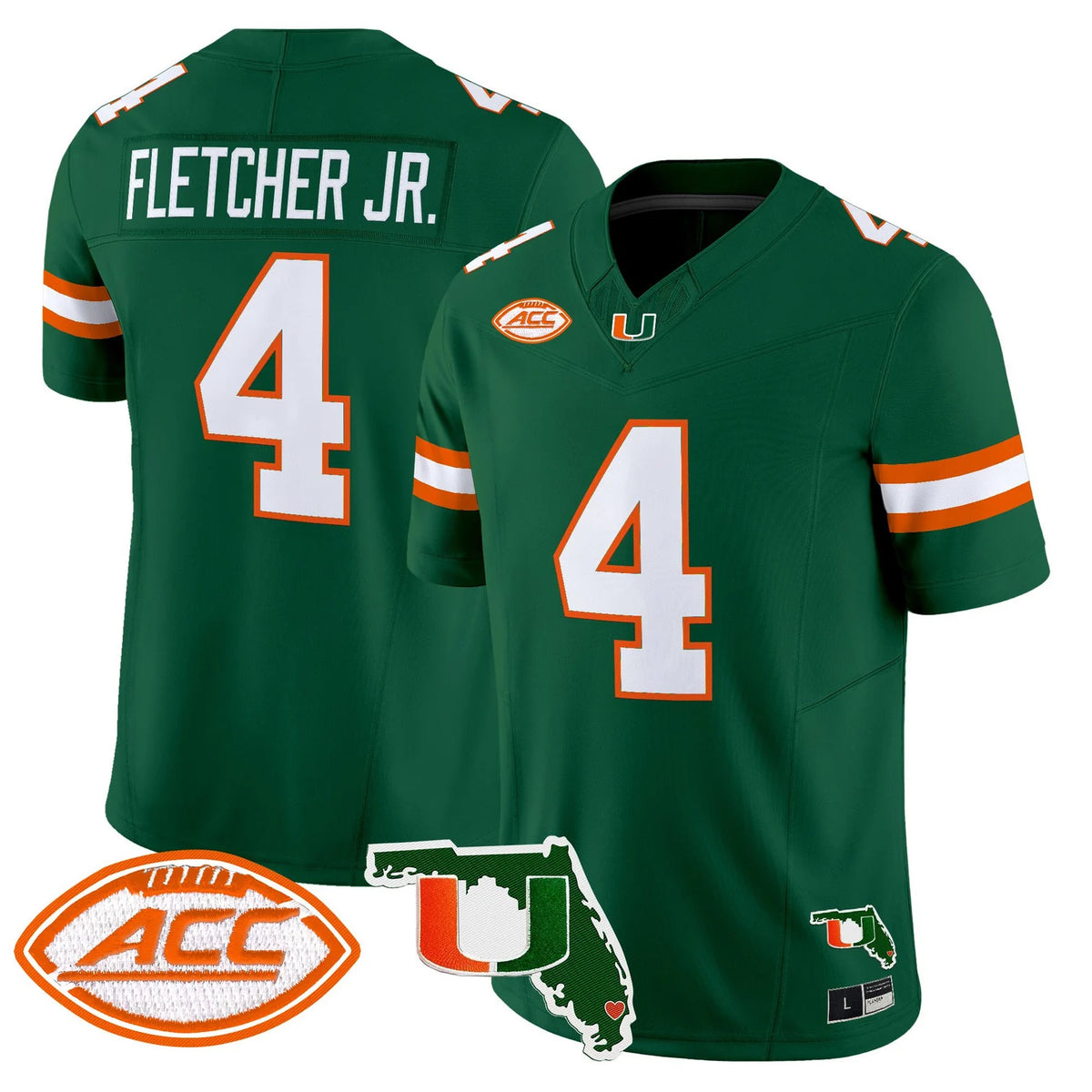 Men's Miami Hurricanes 2026 Florida Patch Vapor Limited Jersey - All Stitched
