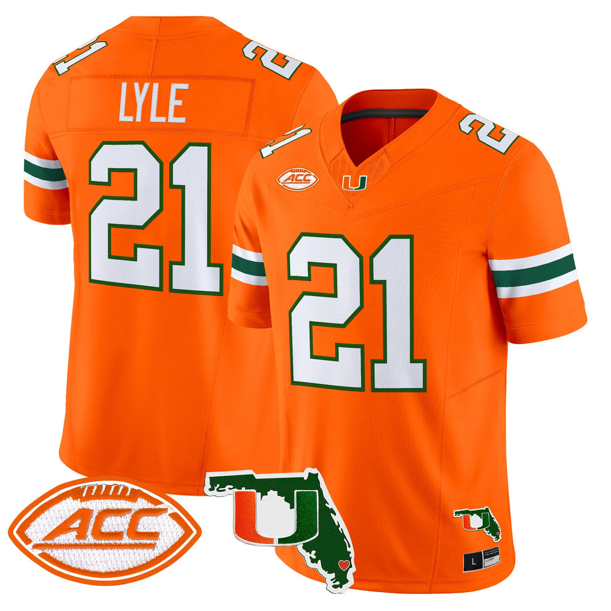 Men's Miami Hurricanes 2026 Florida Patch Vapor Limited Jersey - All Stitched