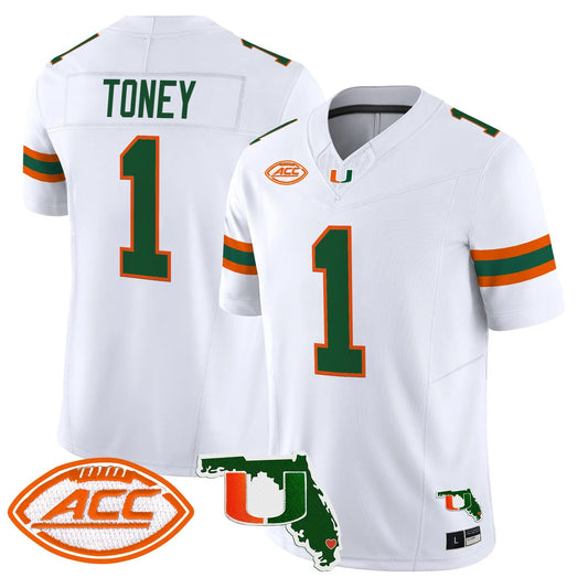 Men's Miami Hurricanes 2026 Florida Patch Vapor Limited Jersey - All Stitched