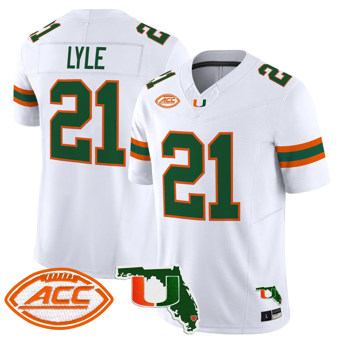 Men's Miami Hurricanes 2026 Florida Patch Vapor Limited Jersey - All Stitched