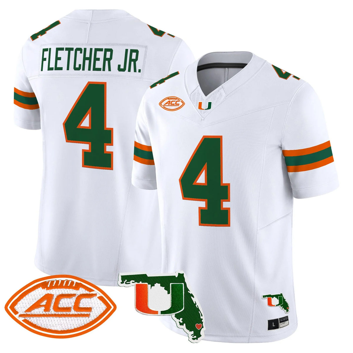 Men's Miami Hurricanes 2026 Florida Patch Vapor Limited Jersey - All Stitched